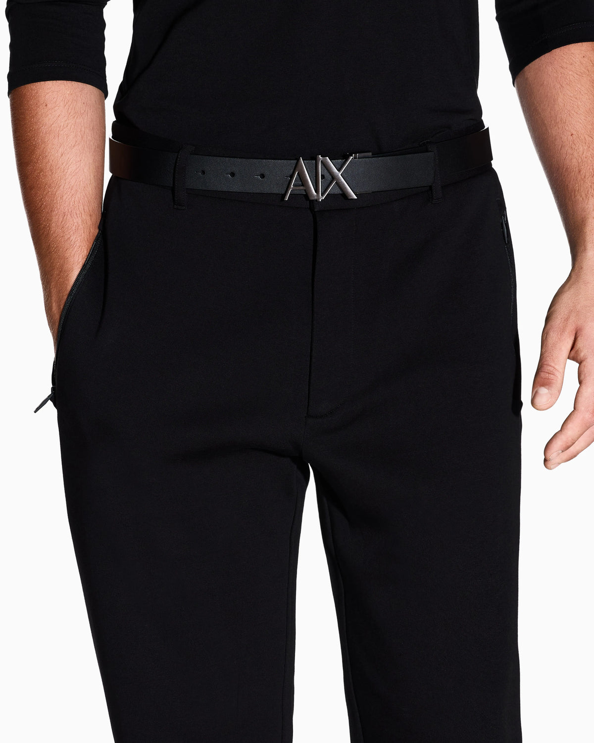 Stretch cotton trousers with zippered pockets Essential