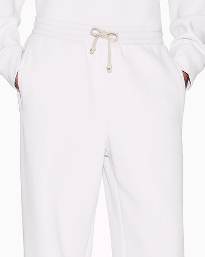 Cotton blend pique trousers