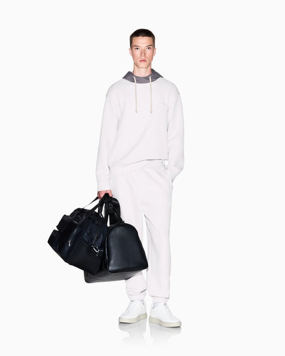 Cotton blend pique trousers