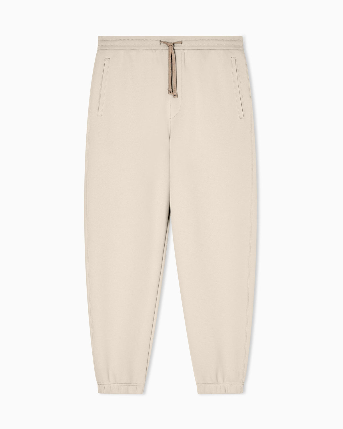 Cotton blend pique trousers