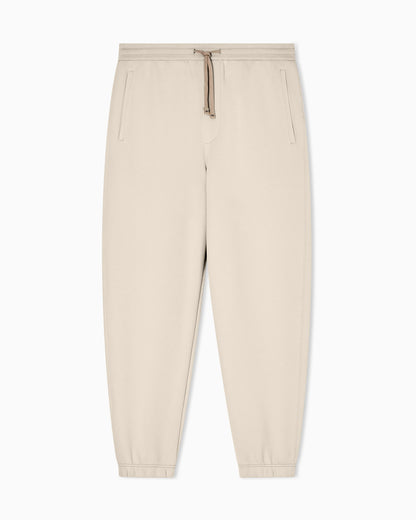 Cotton blend pique trousers
