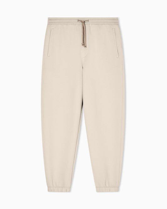 Cotton blend pique trousers