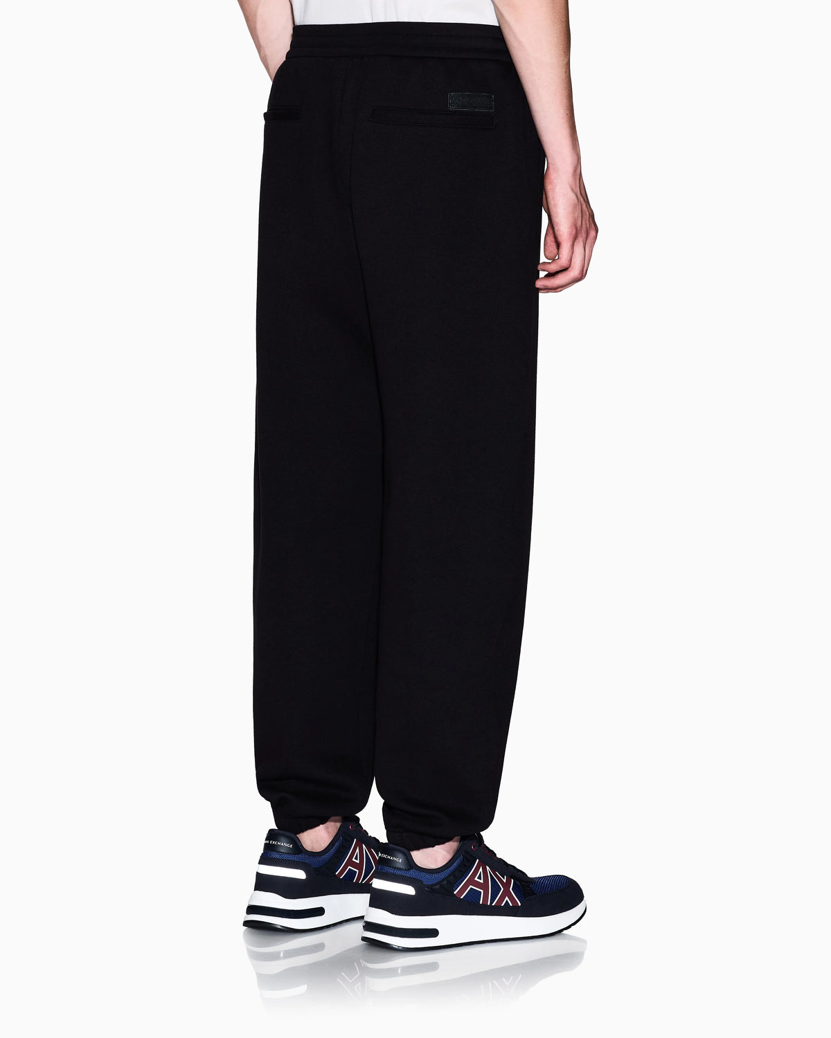 Cotton blend pique trousers