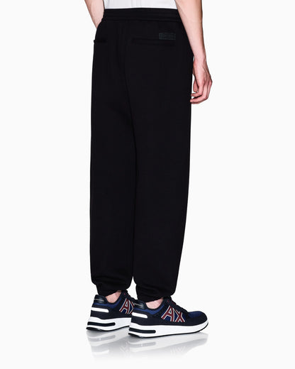 Cotton blend pique trousers