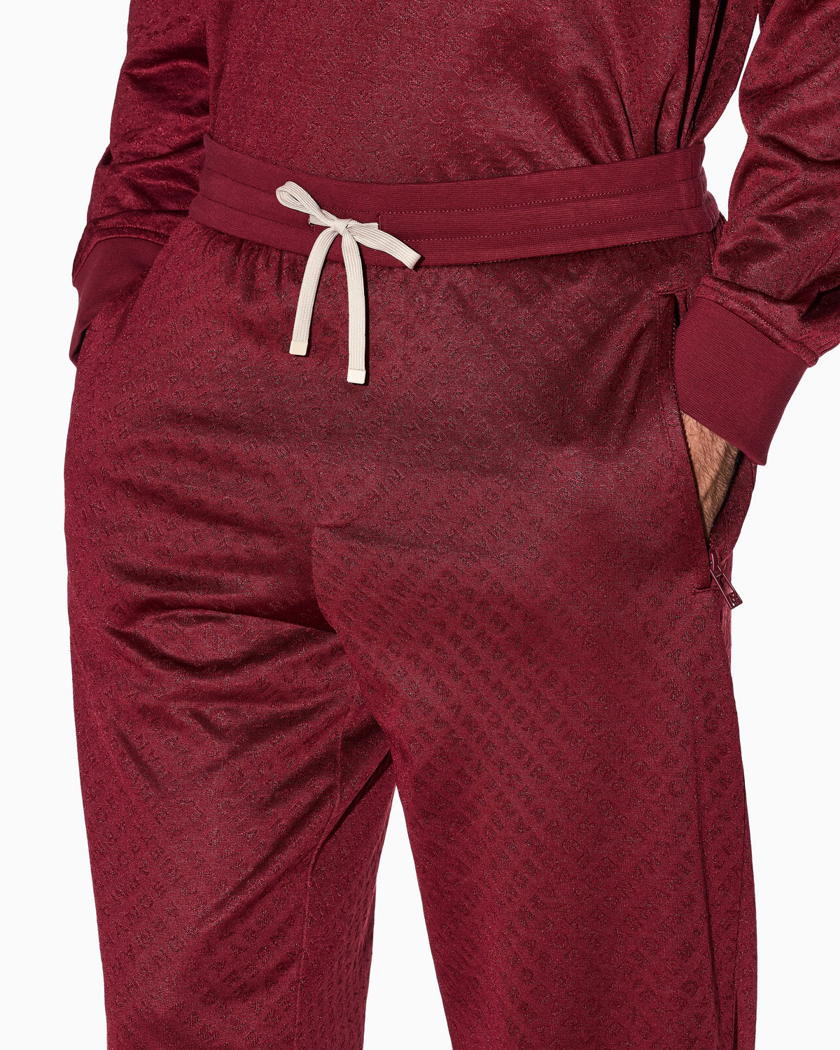 Micro-textured jogger pants