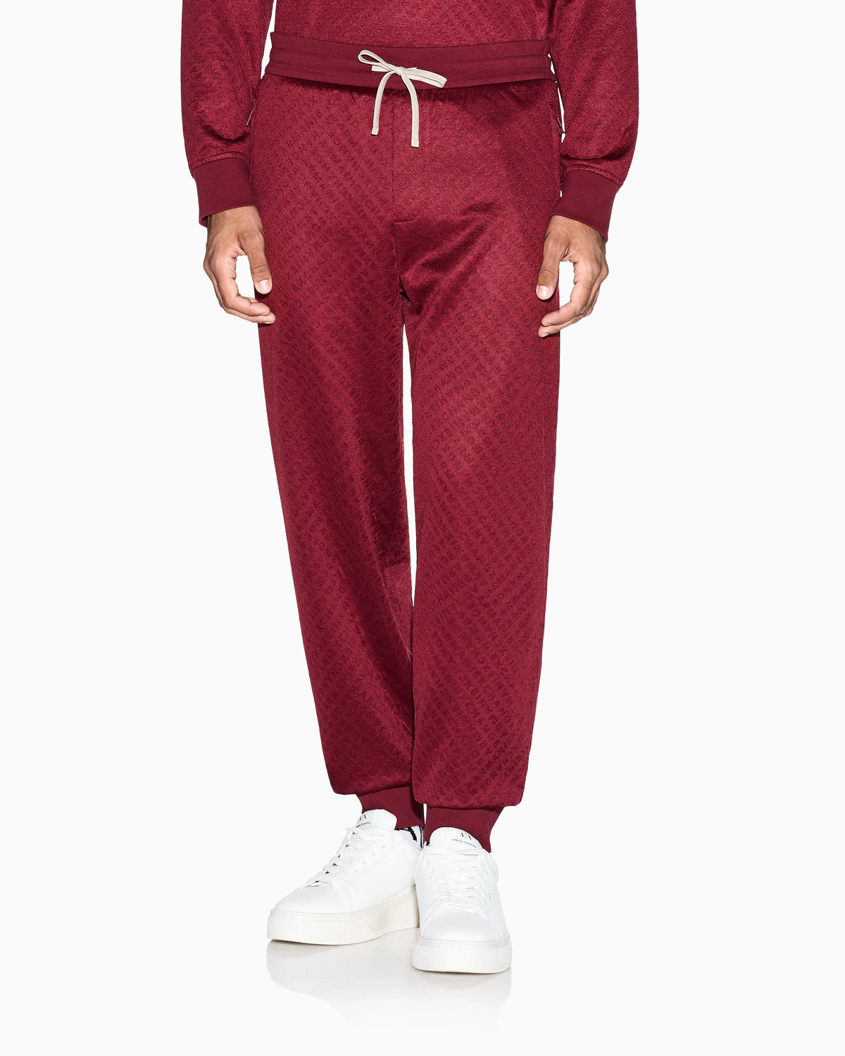 Micro-textured jogger pants