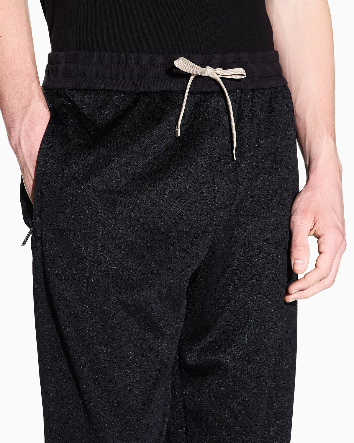 Micro-textured jogger pants