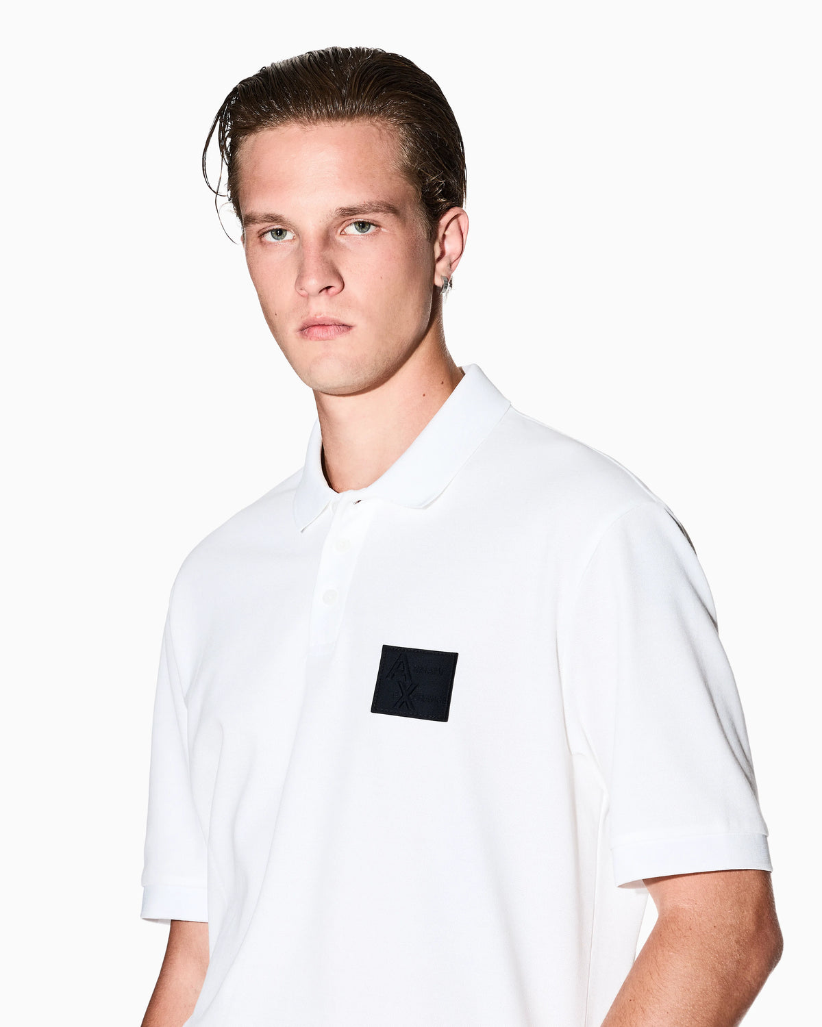 Regular fit polo shirt with patch