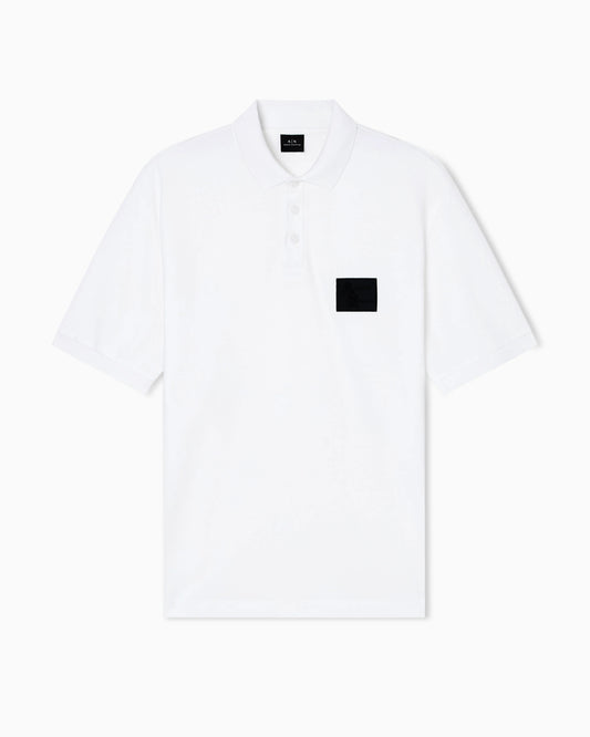 Regular fit polo shirt with patch