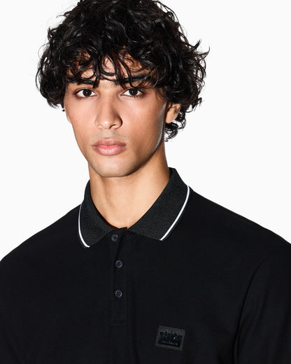 Regular fit polo shirt with contrasting profiles