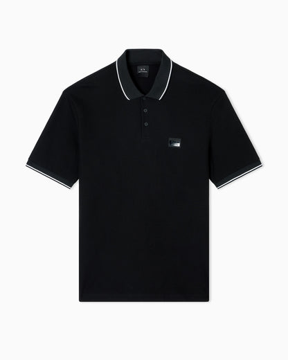 Regular fit polo shirt with contrasting profiles