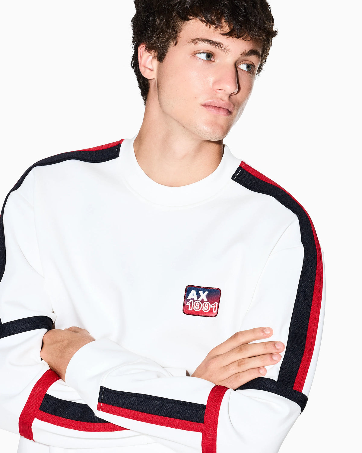 Sweatshirt with contrasting bands