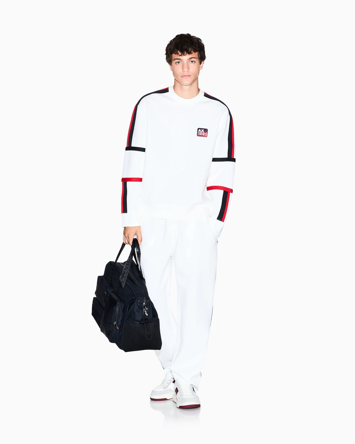 Sweatshirt with contrasting bands