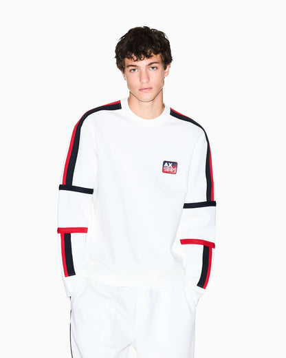 Sweatshirt with contrasting bands