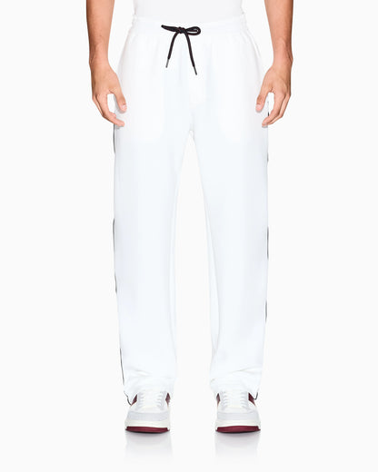Jogger pants with contrasting stripes