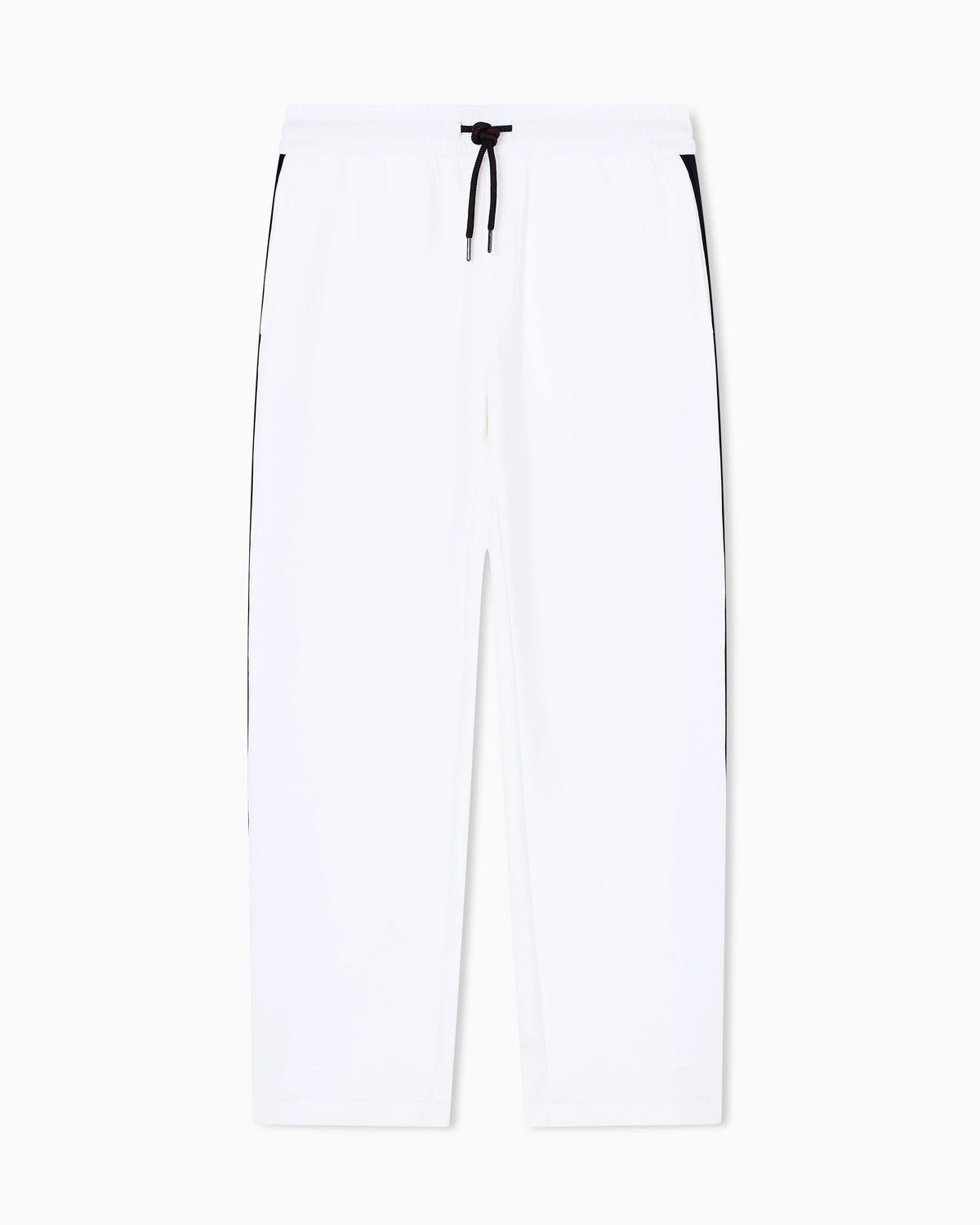 Jogger pants with contrasting stripes