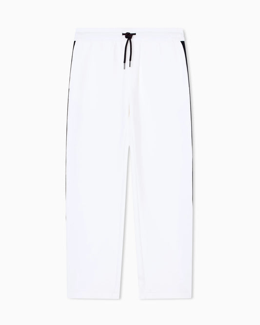 Jogger pants with contrasting stripes