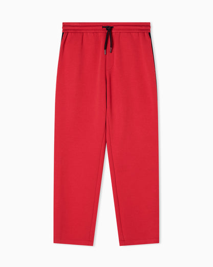 Jogger pants with contrasting stripes