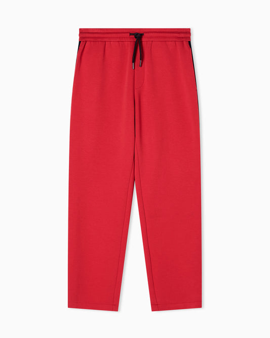 Jogger pants with contrasting stripes