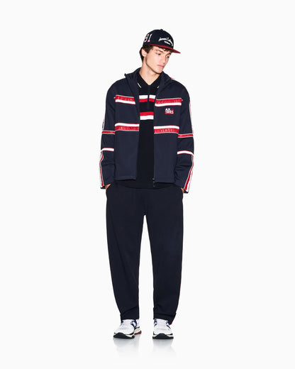 Regular fit polo shirt with zip and contrasting bands