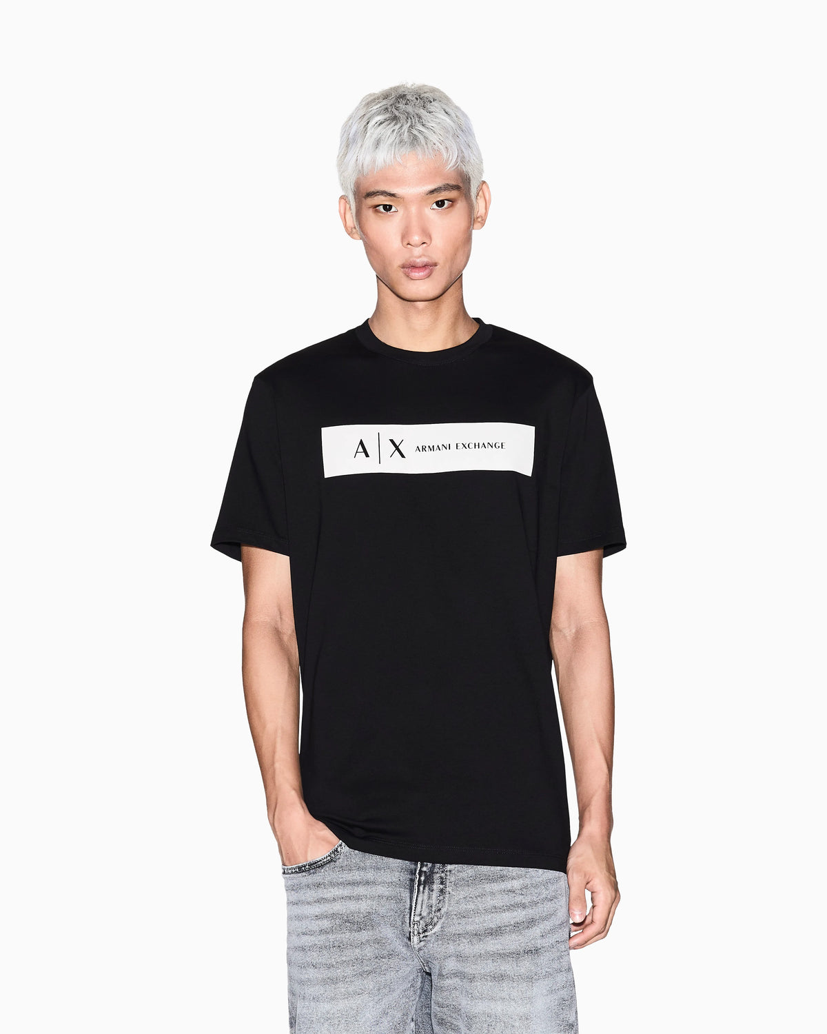 Regular fit T-shirt with rectangular logo