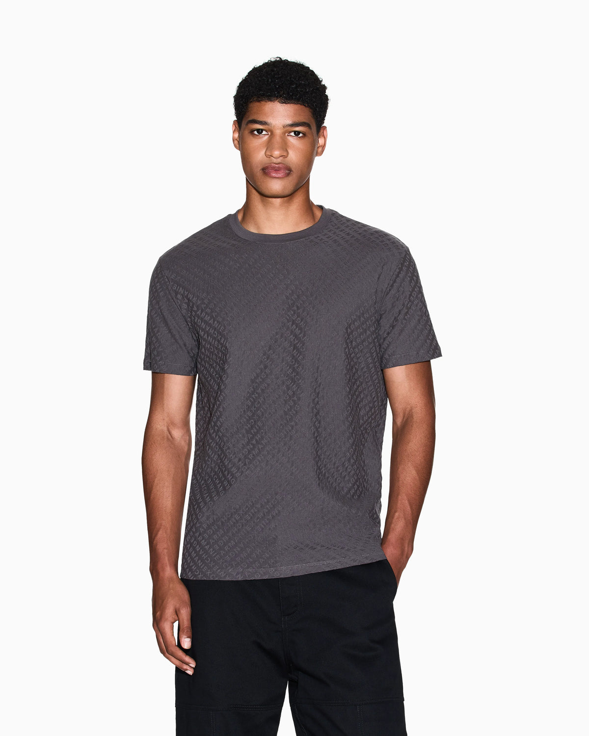 Regular fit t-shirt in jacquard fabric