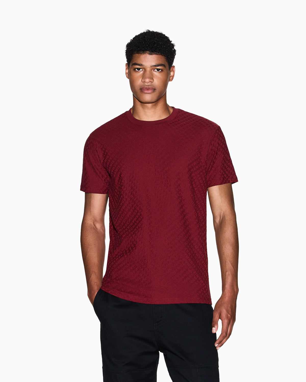 Regular fit t-shirt in jacquard fabric