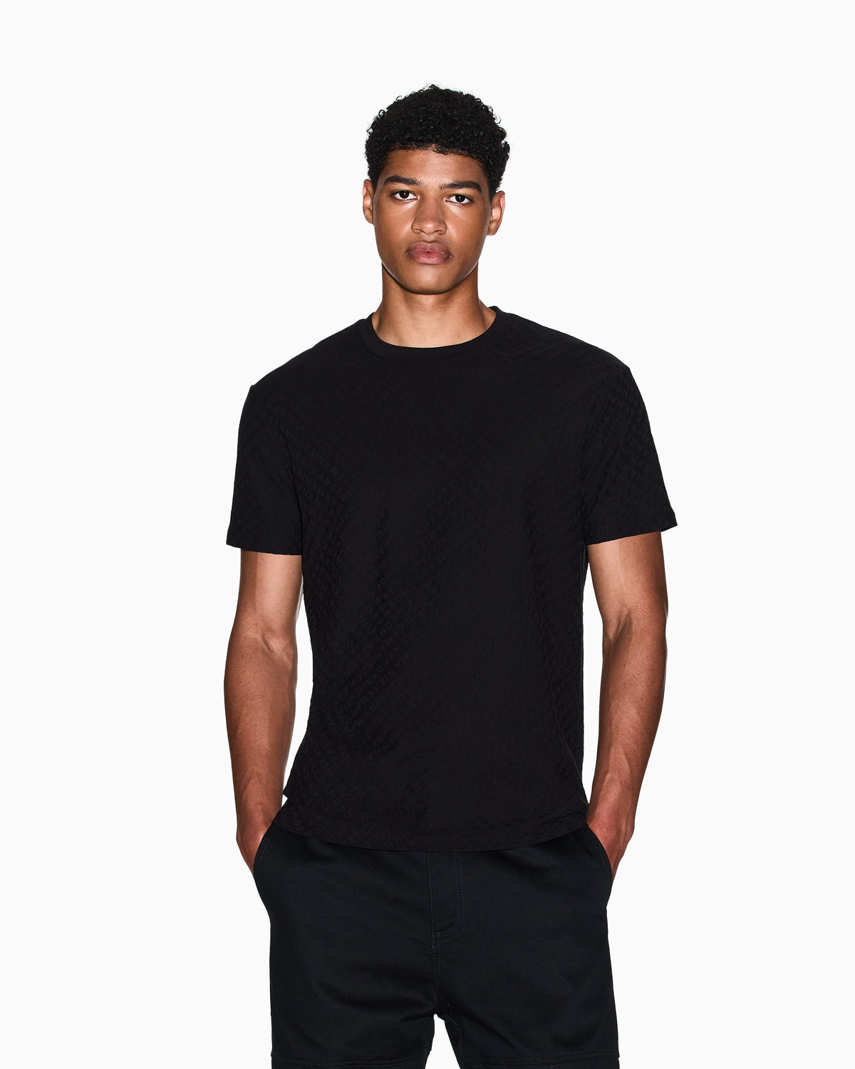 Regular fit t-shirt in jacquard fabric