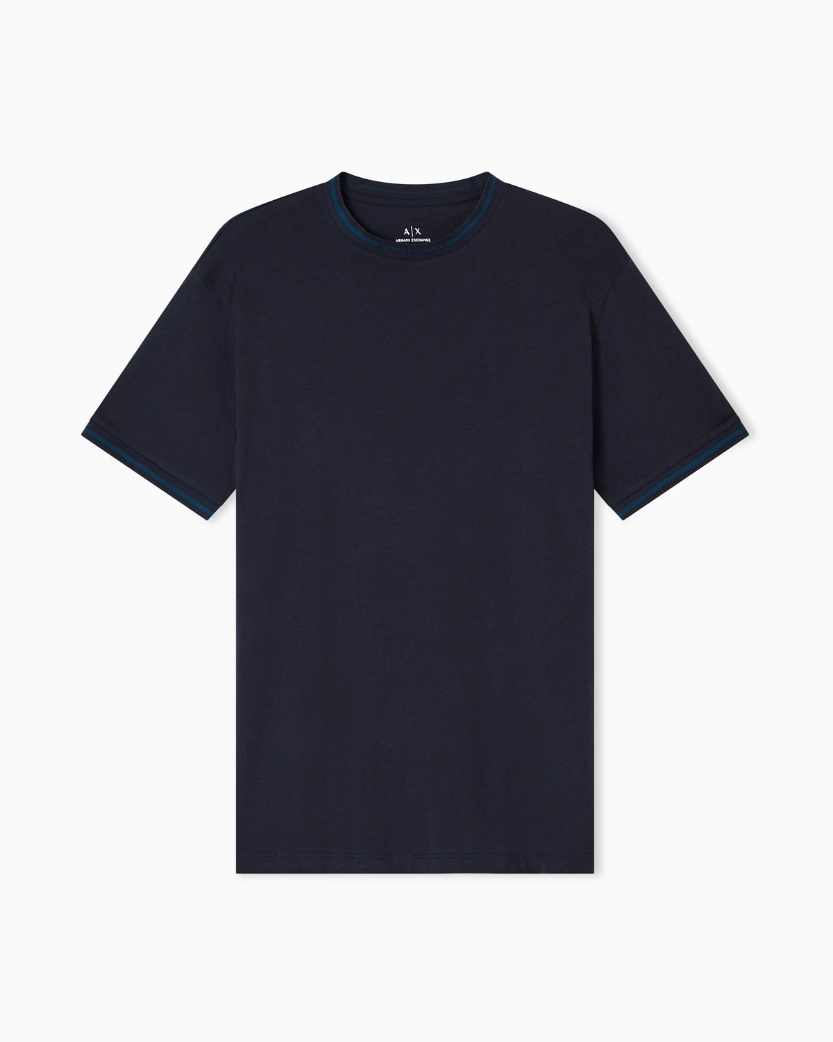 Regular fit T-shirt with contrasting piping