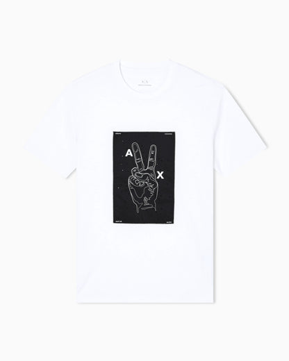 Cotton T-shirt with graphic application