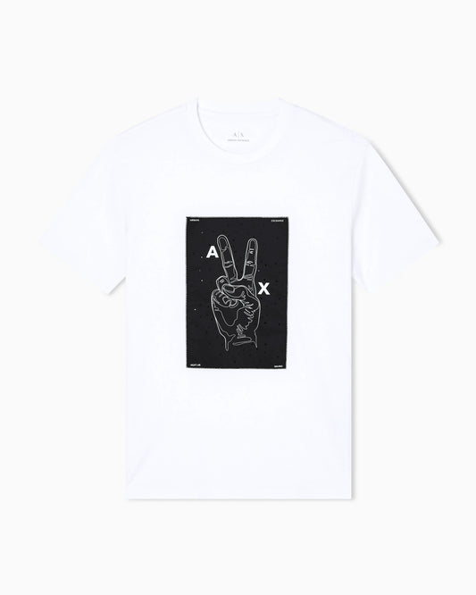 Cotton T-shirt with graphic application