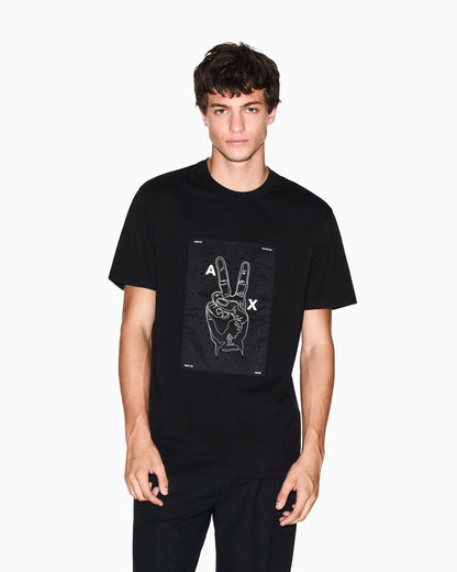 Cotton T-shirt with graphic application