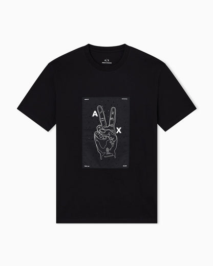 Cotton T-shirt with graphic application