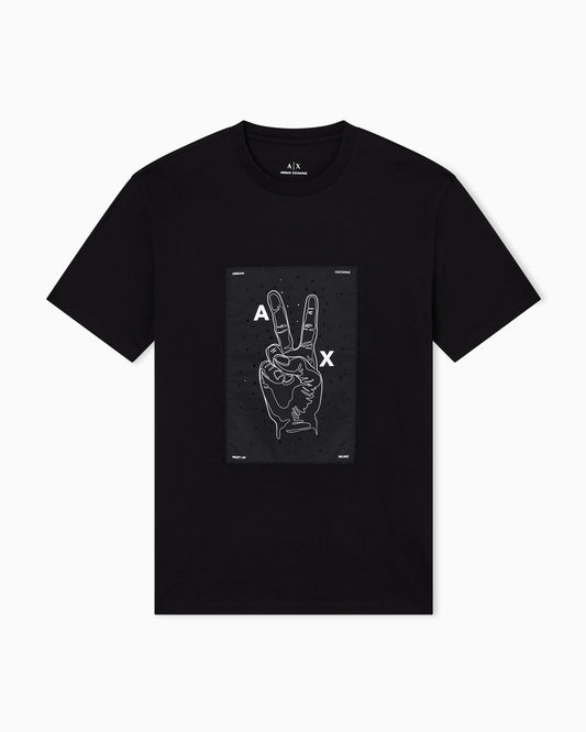 Cotton T-shirt with graphic application