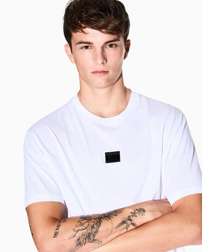 T-shirt with logo patch
