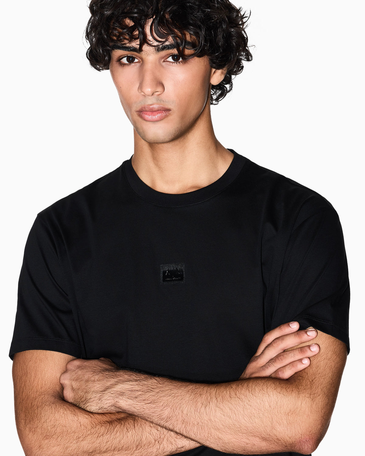 T-shirt with logo patch