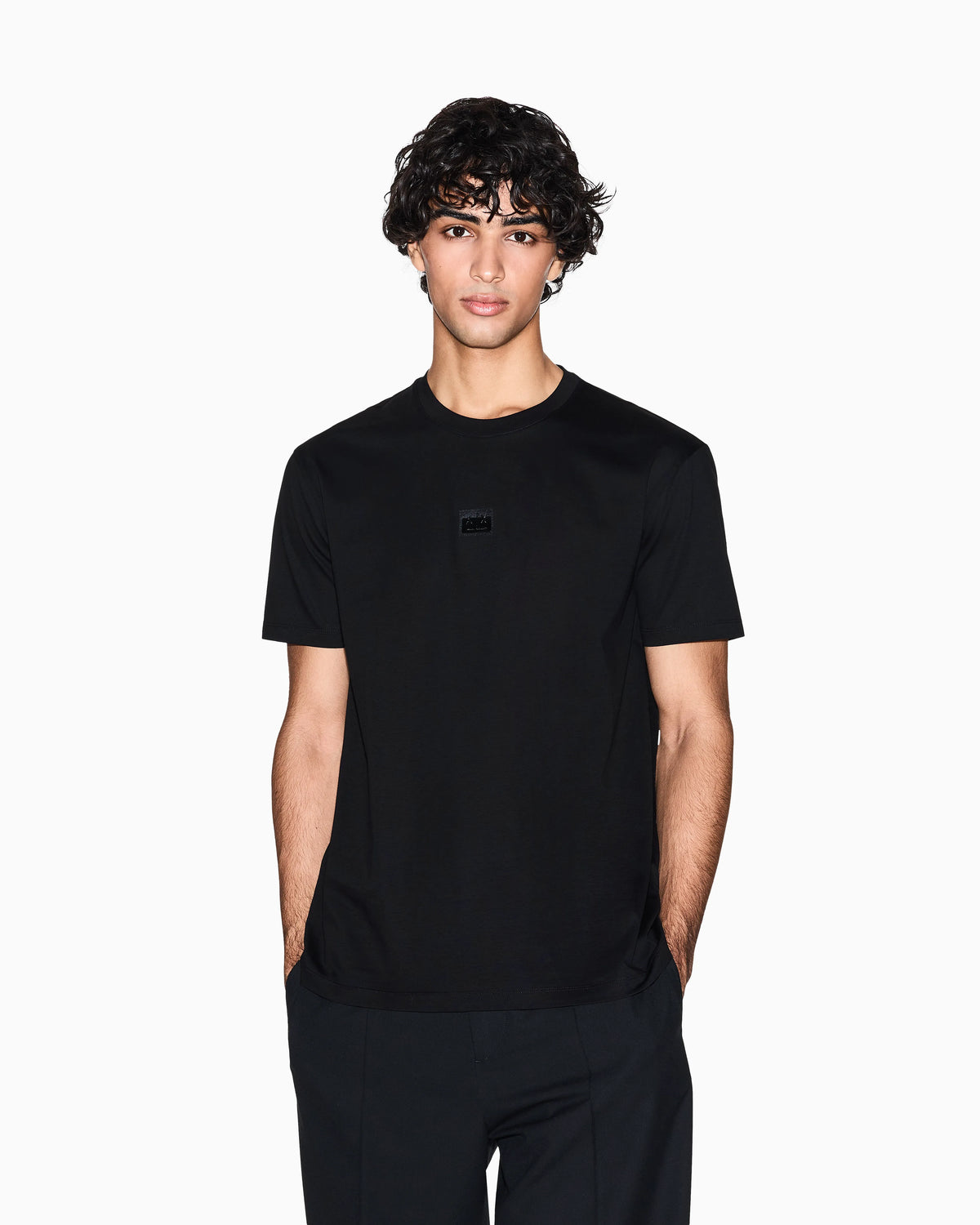 T-shirt with logo patch