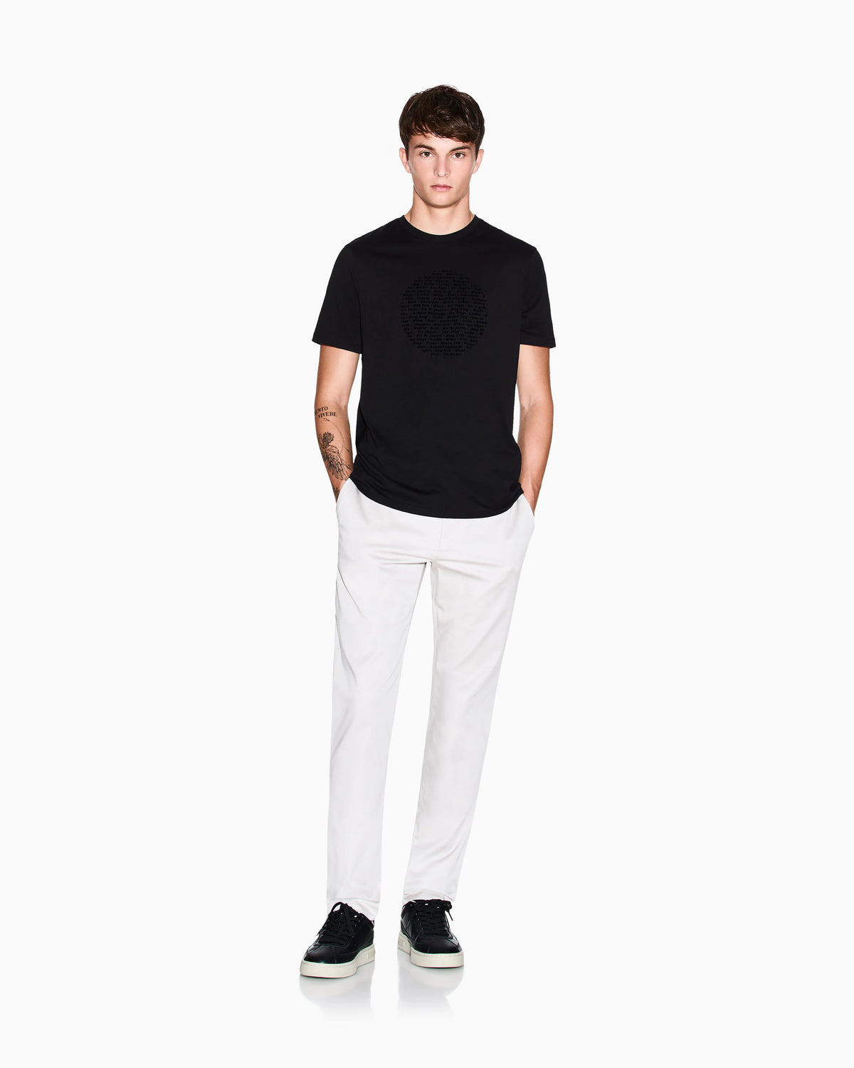 Slim fit circle print T-shirt