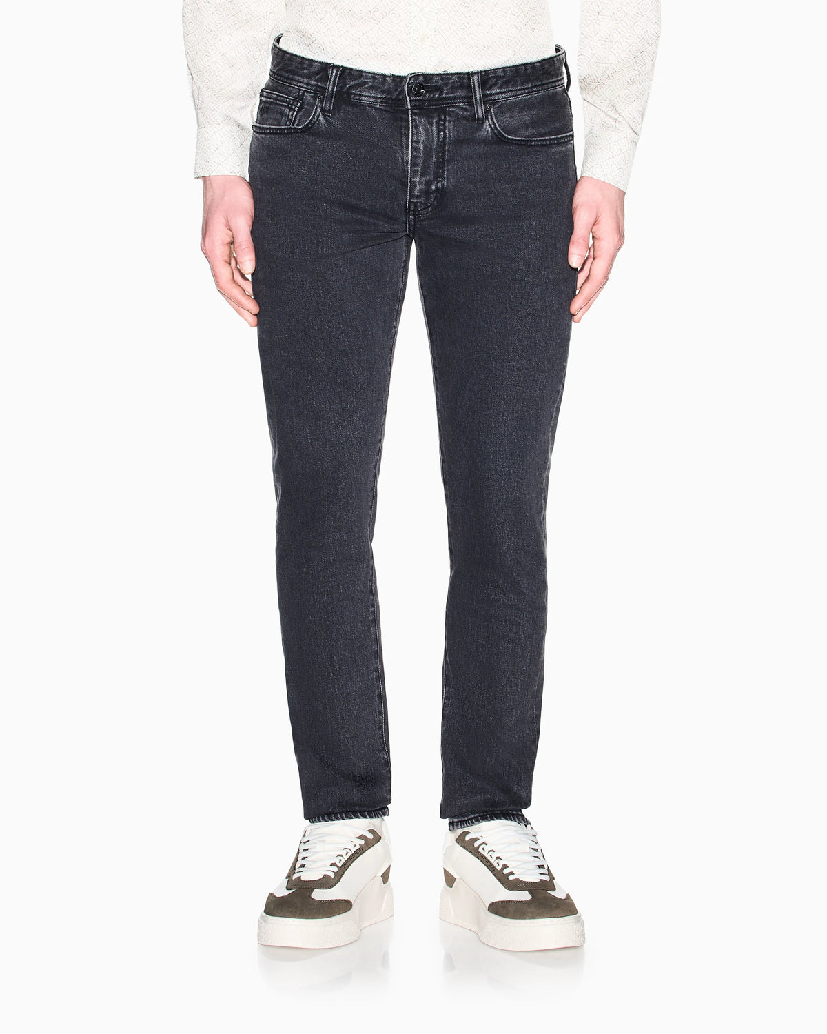 Super Skinny Faded Gray Jeans in stretch denim