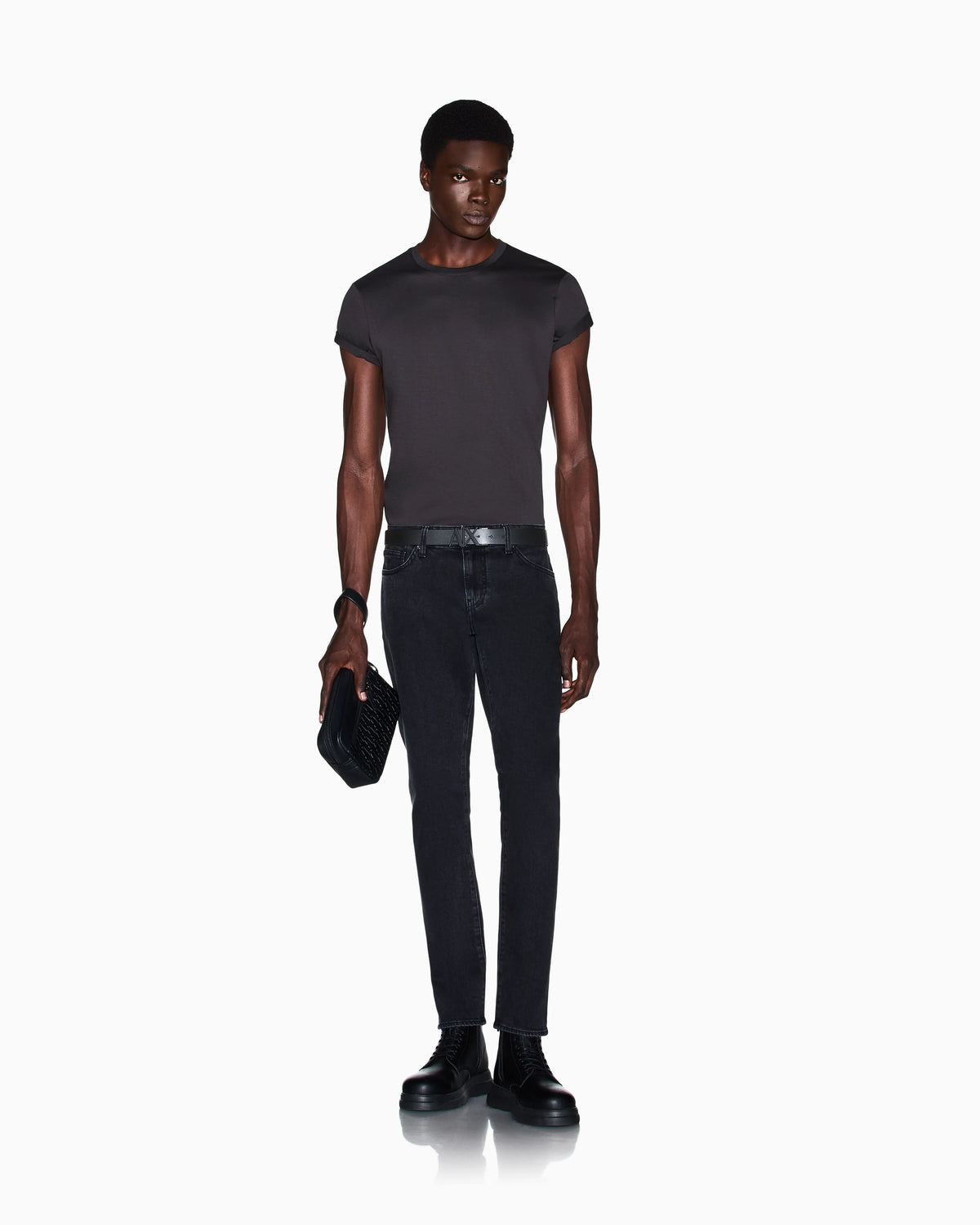 Skinny fit 5 pockets pant in denim stretch washed