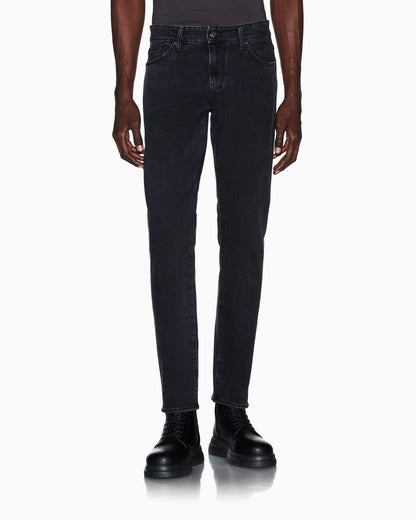 Skinny fit 5 pockets pant in denim stretch washed