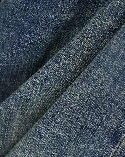 Five-pocket skinny jeans in washed stretch cotton denim