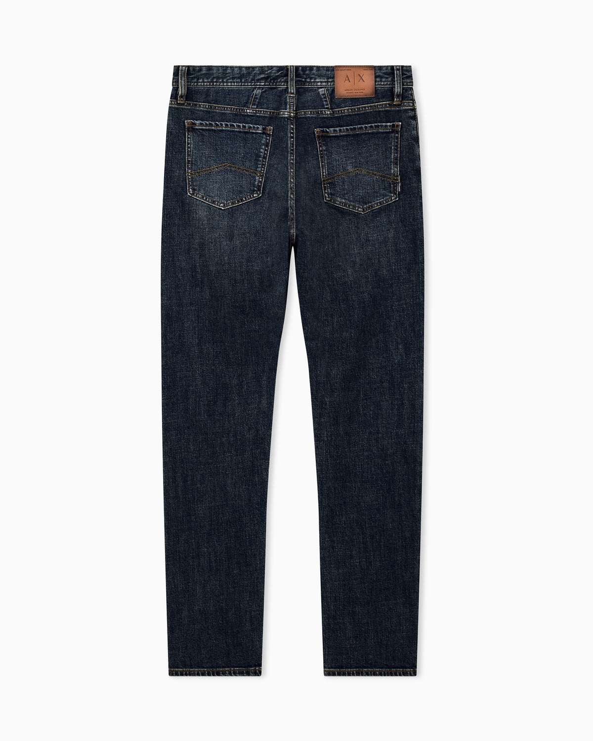 Five-pocket skinny jeans in washed stretch cotton denim
