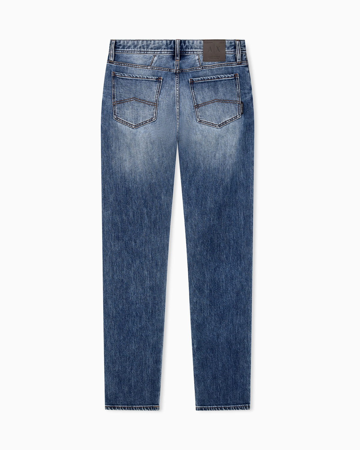 Skinny-fit five-pocket pants in washed comfort cotton denim