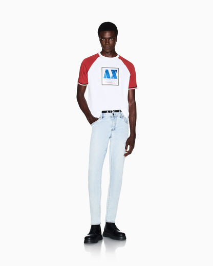 Skinny fit 5 Pockets Pant washed cotton-blend denim