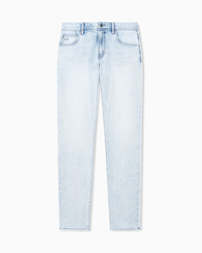 Skinny fit 5 Pockets Pant washed cotton-blend denim