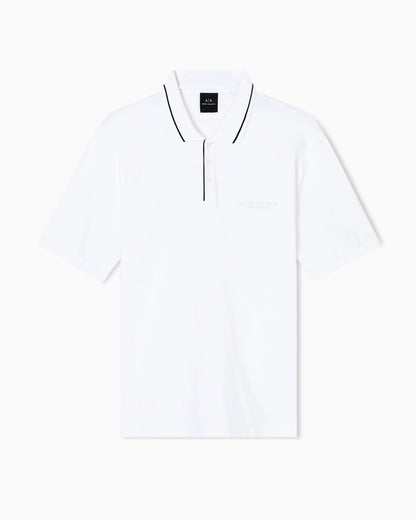 Polo shirt in stretch cotton with contrast trim Essential
