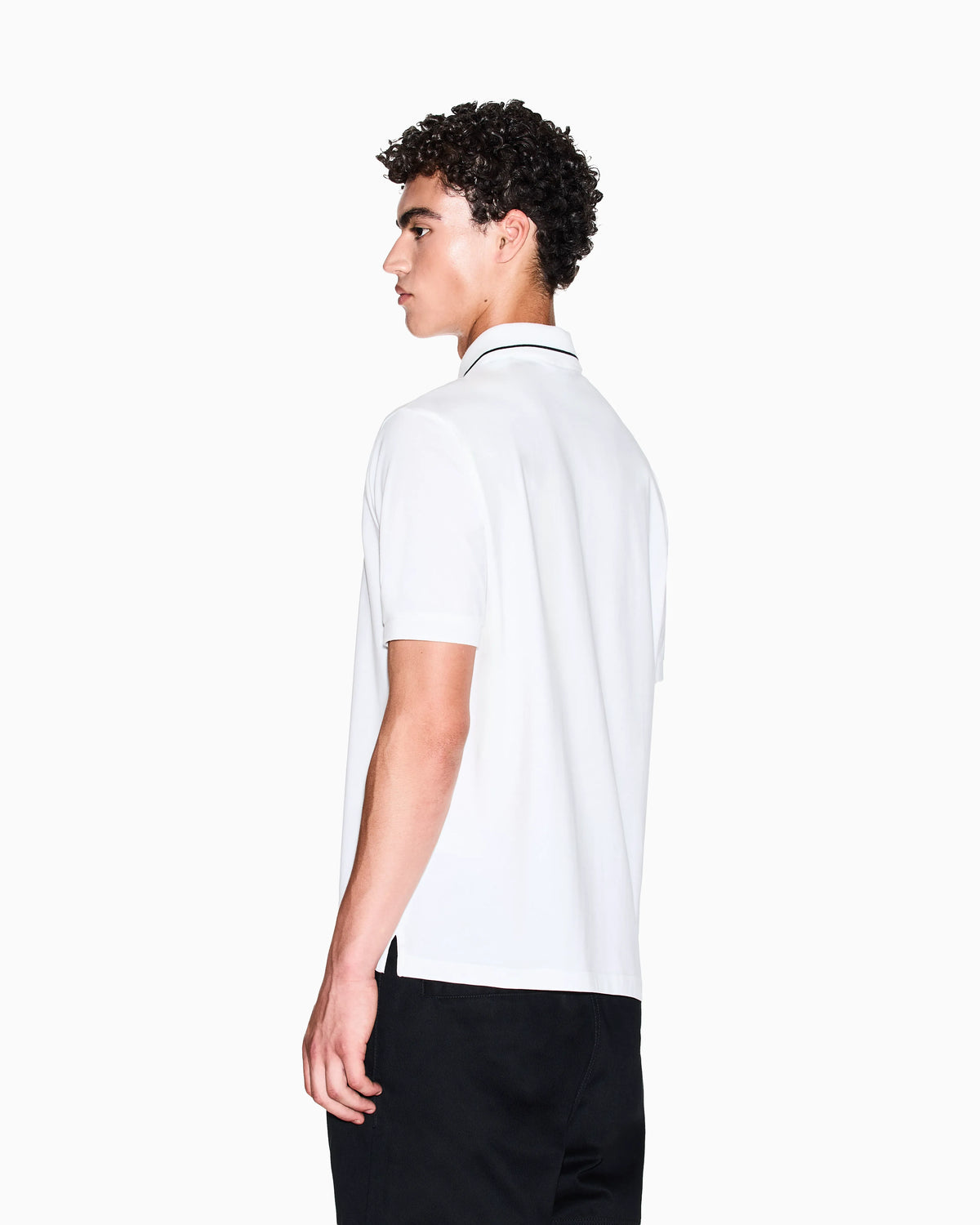 Polo shirt in stretch cotton with contrast trim Essential