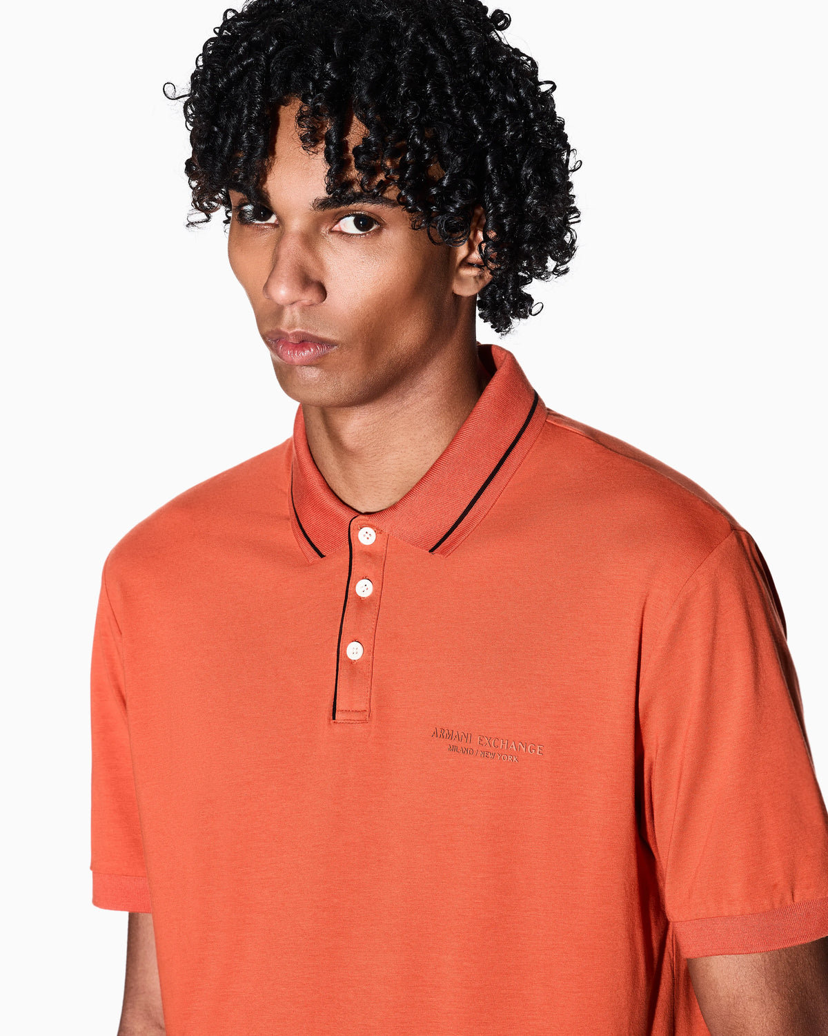 Polo shirt in stretch cotton with contrast trim Essential