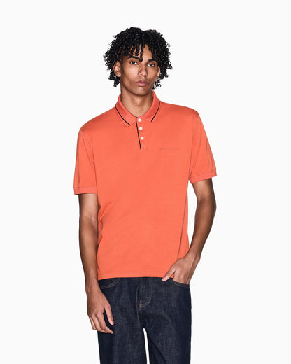Polo shirt in stretch cotton with contrast trim Essential